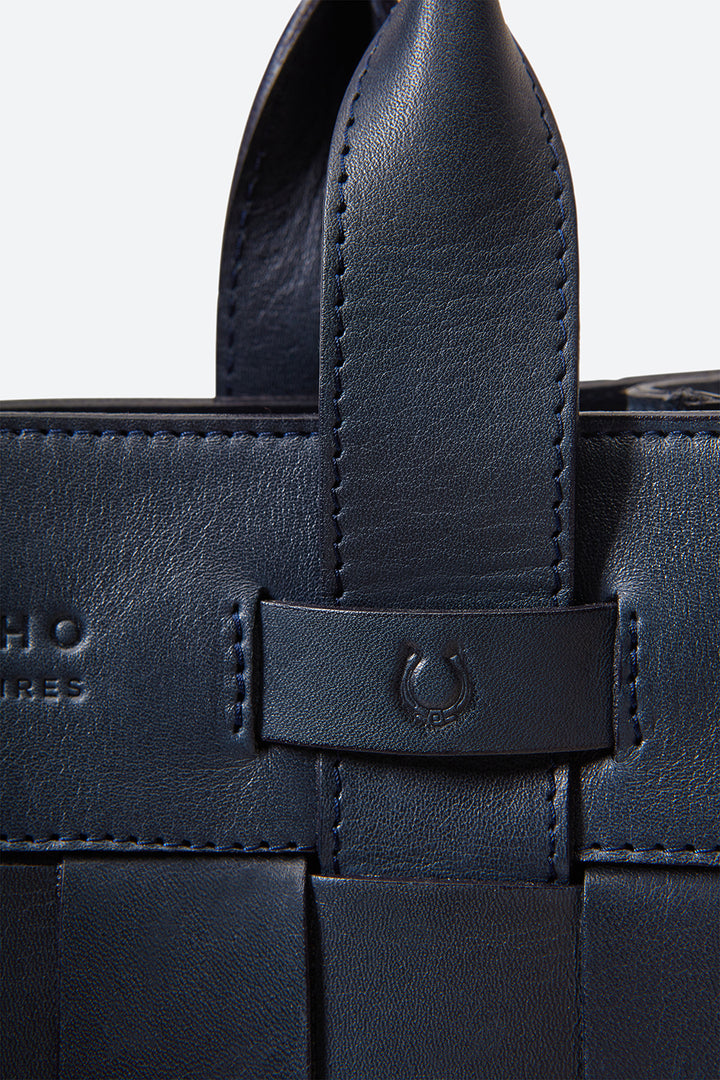 Esquel Hand-Braided Bag in Navy
