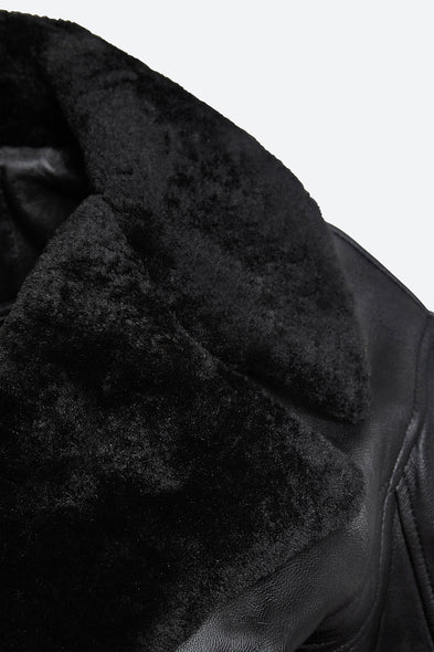 Lavalle Shearling Collar Jacket in Black