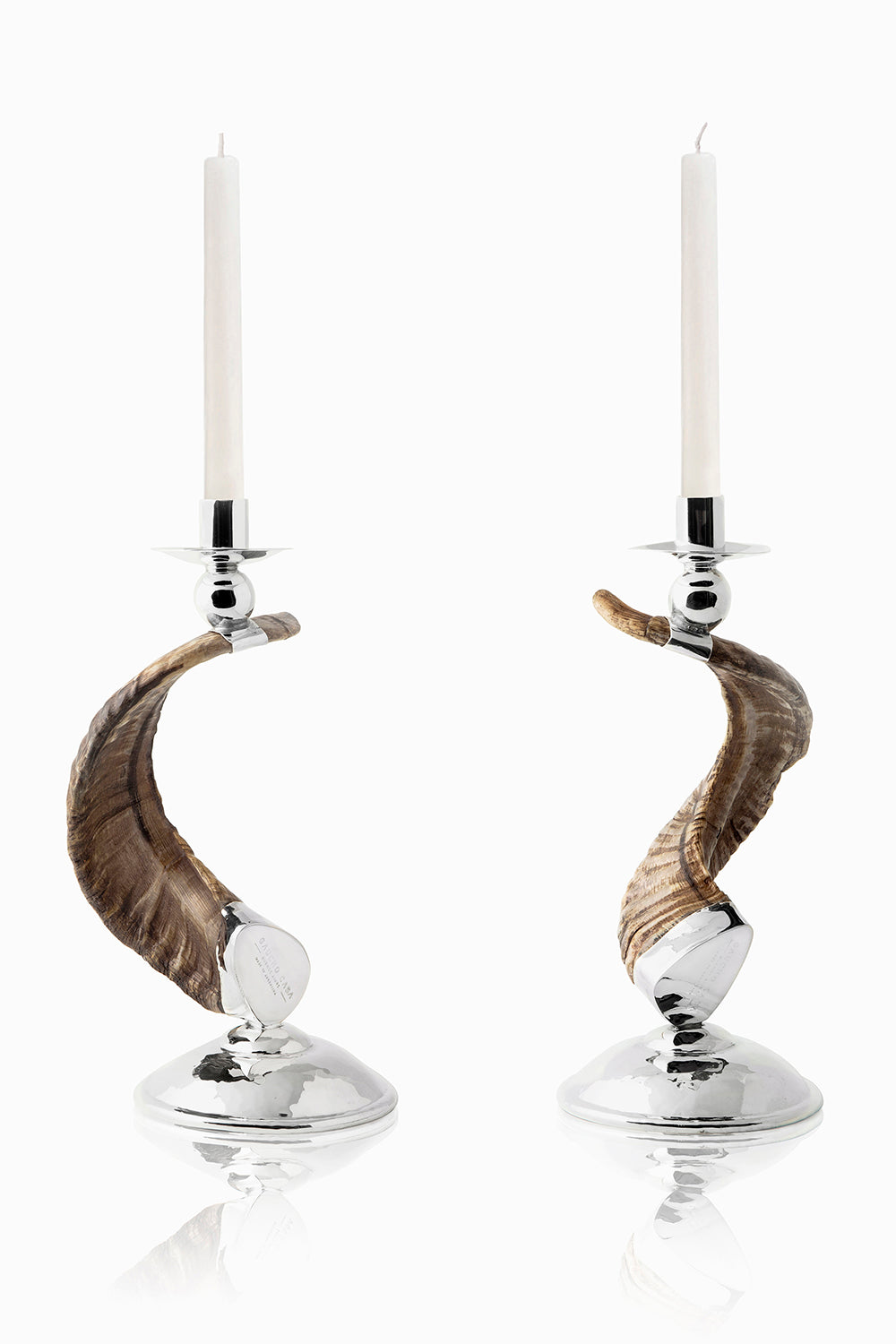 Alvear Candle Holders, Polished Silver