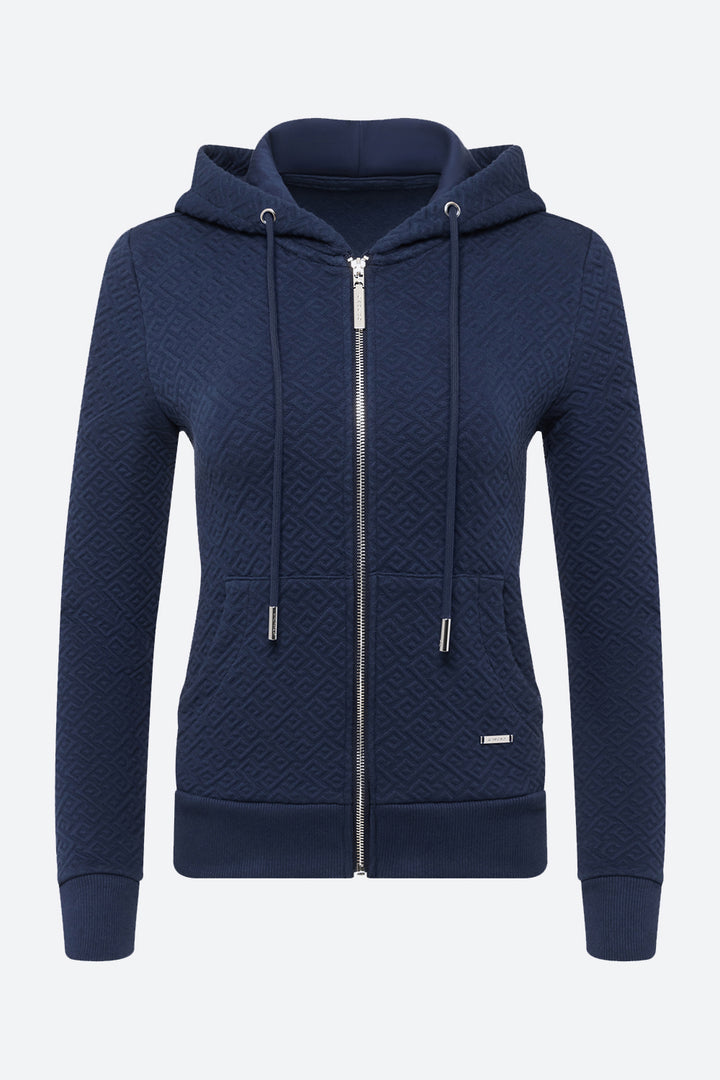 Women's Alsina Gaucho Pattern Zip Hoodie in Navy