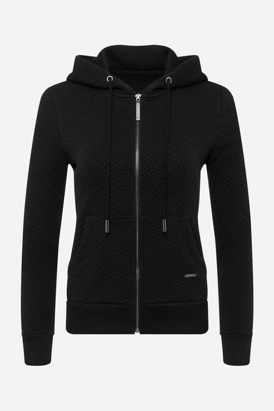 Women's Alsina Gaucho Pattern Zip Hoodie in Black
