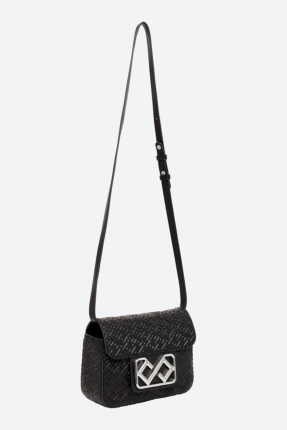 Soledad Leather Belt Bag in Black, with Polished Chrome Hardware