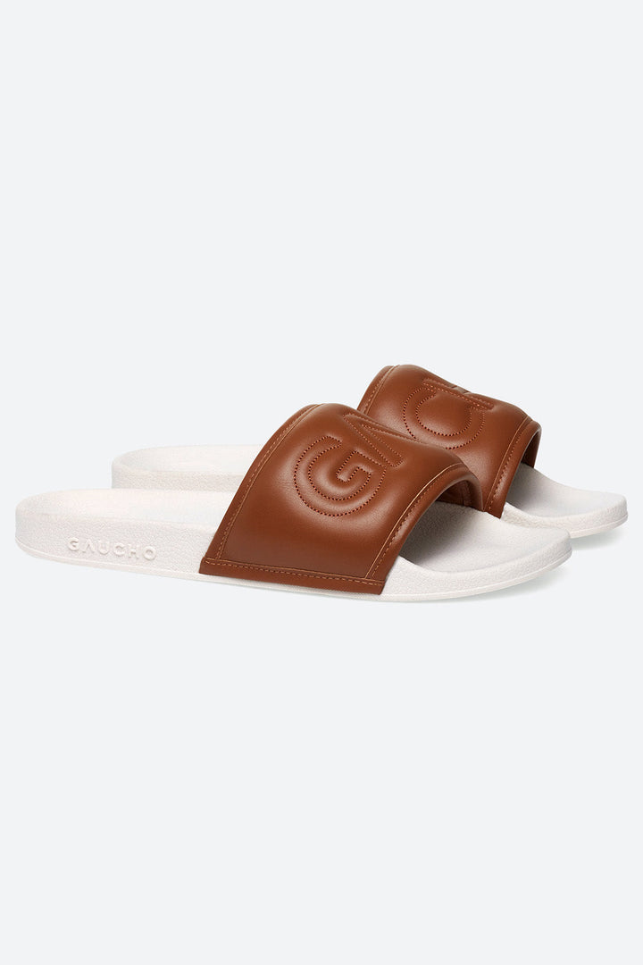 Gaucho Slide Sandal in Toffee