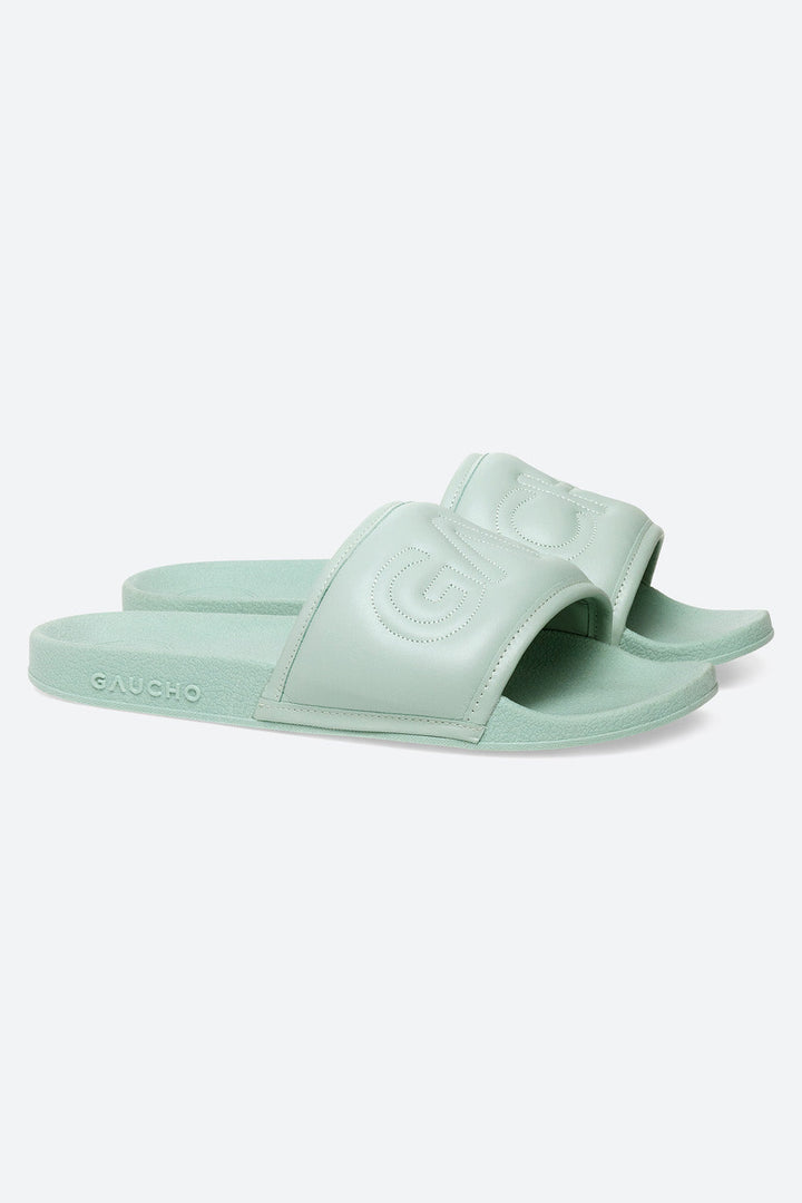 Gaucho Slide Sandal in Jade