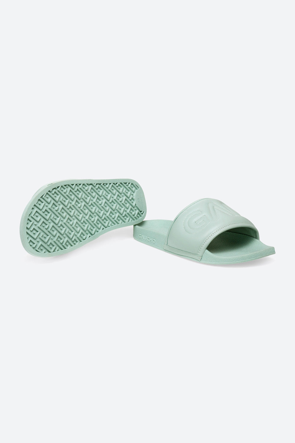 Gaucho Slide Sandal in Jade