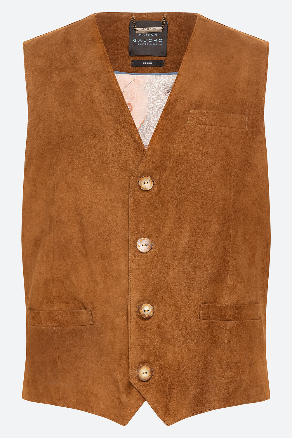 Jeronimo Suede Vest in Tan