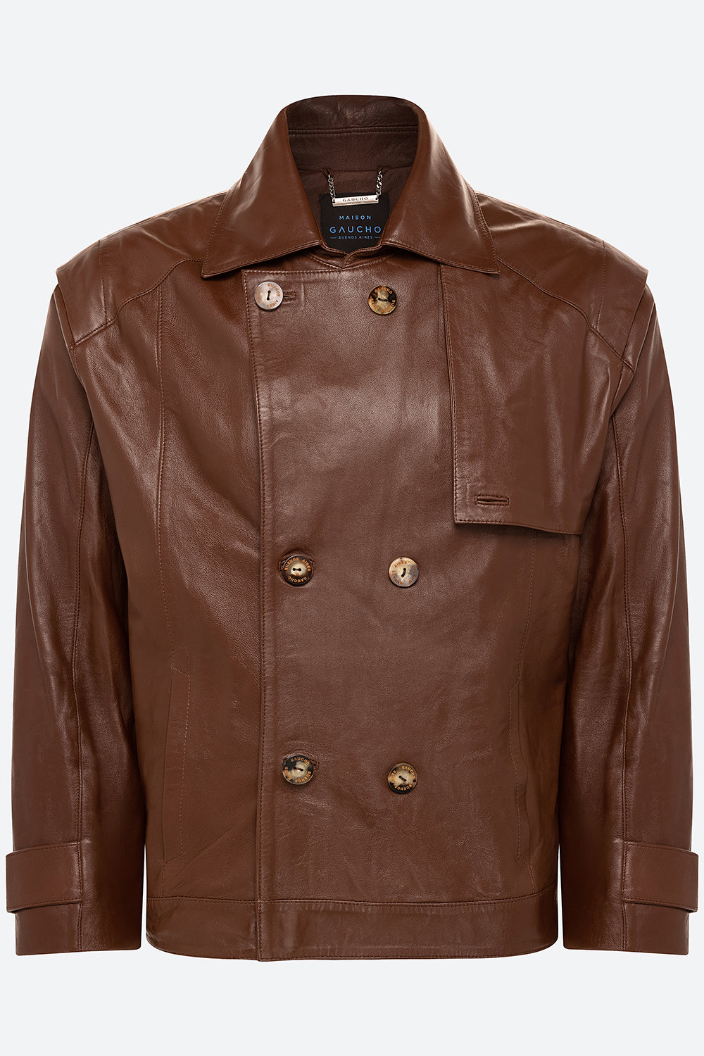 Fausto Leather Trench Jacket