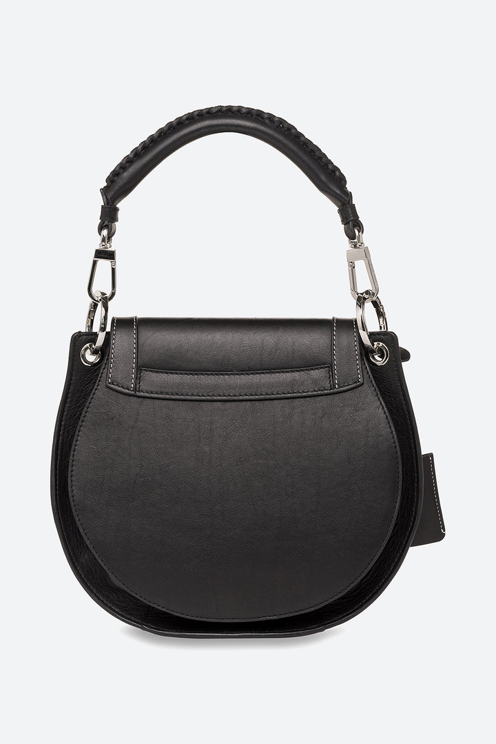 The Lucky Bag, Leather Saddle Bag in Black