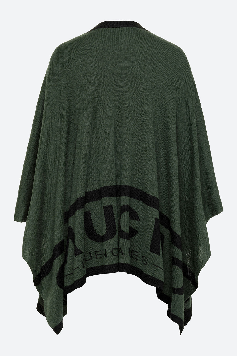 Gaucho Alpaca Blend Ruana in Green and Black