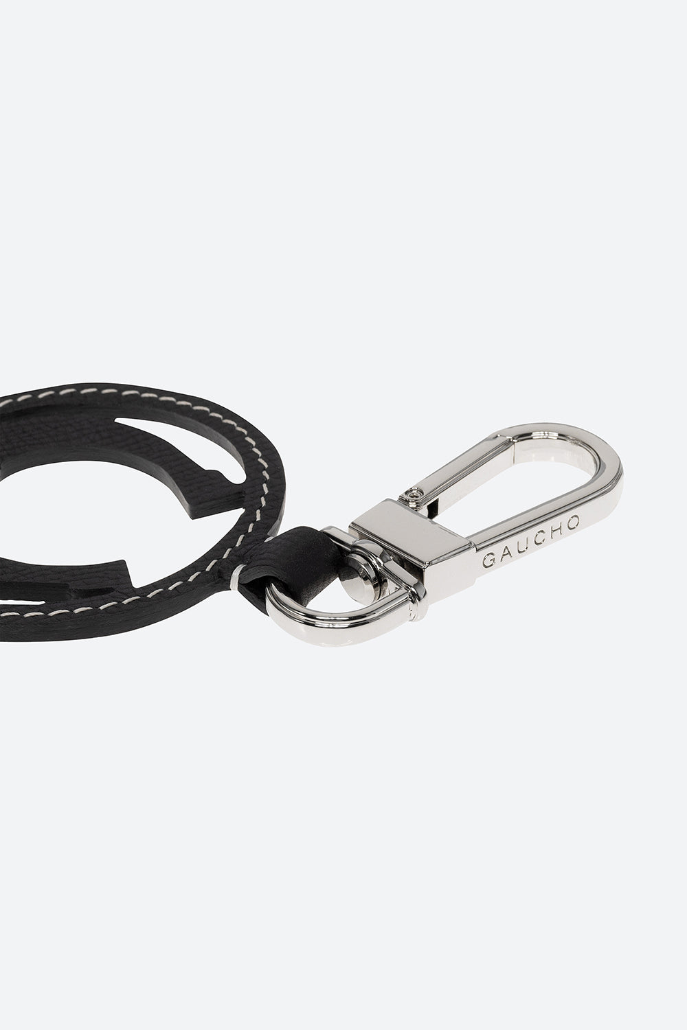 Lucky Horseshoe Charm in Black, with Polished Nickel Hardware