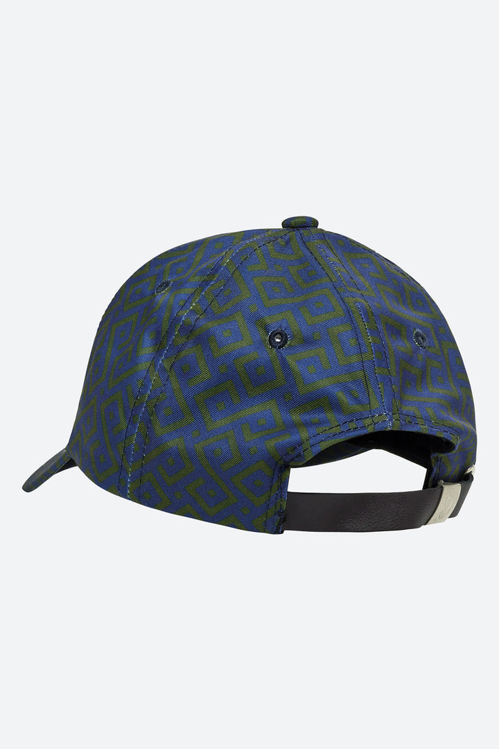 Gaucho Allover Print Cap in Navy and Olive