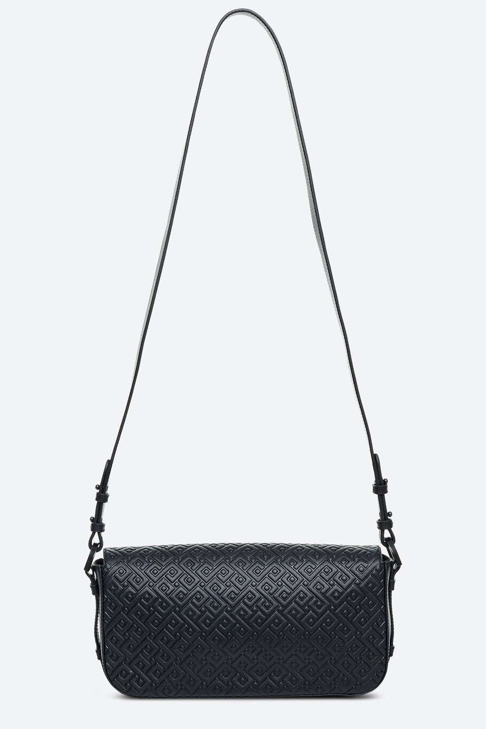 Malvina Baguette Handbag in Black, with Matte Black Hardware