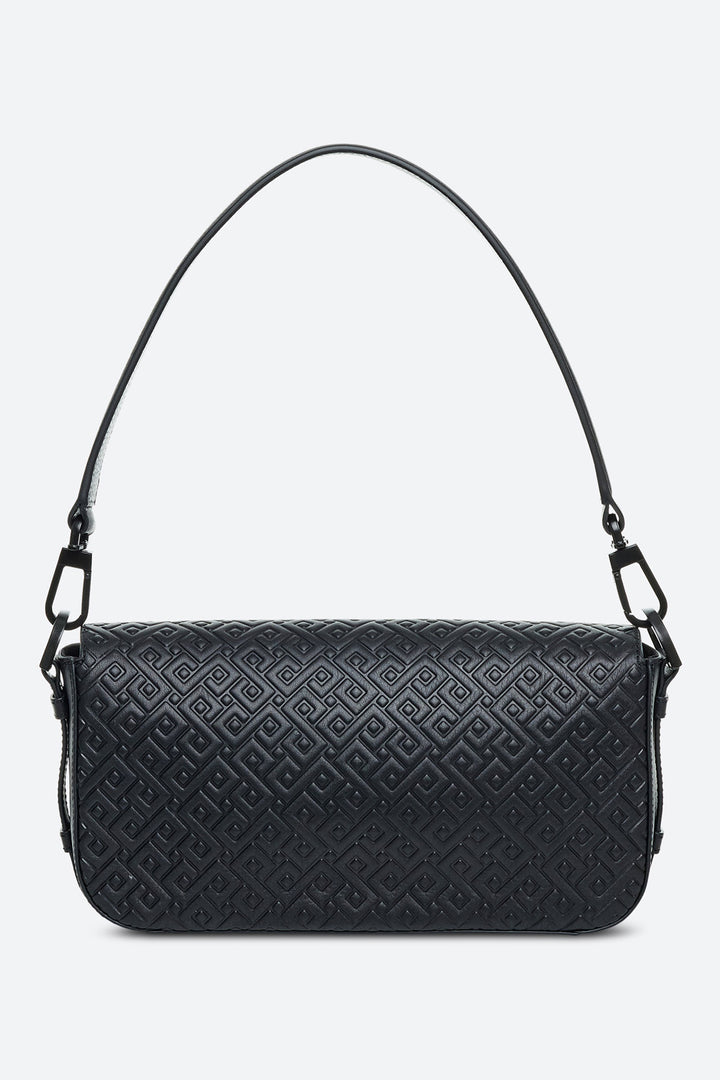 Malvina Baguette Handbag in Black, with Matte Black Hardware