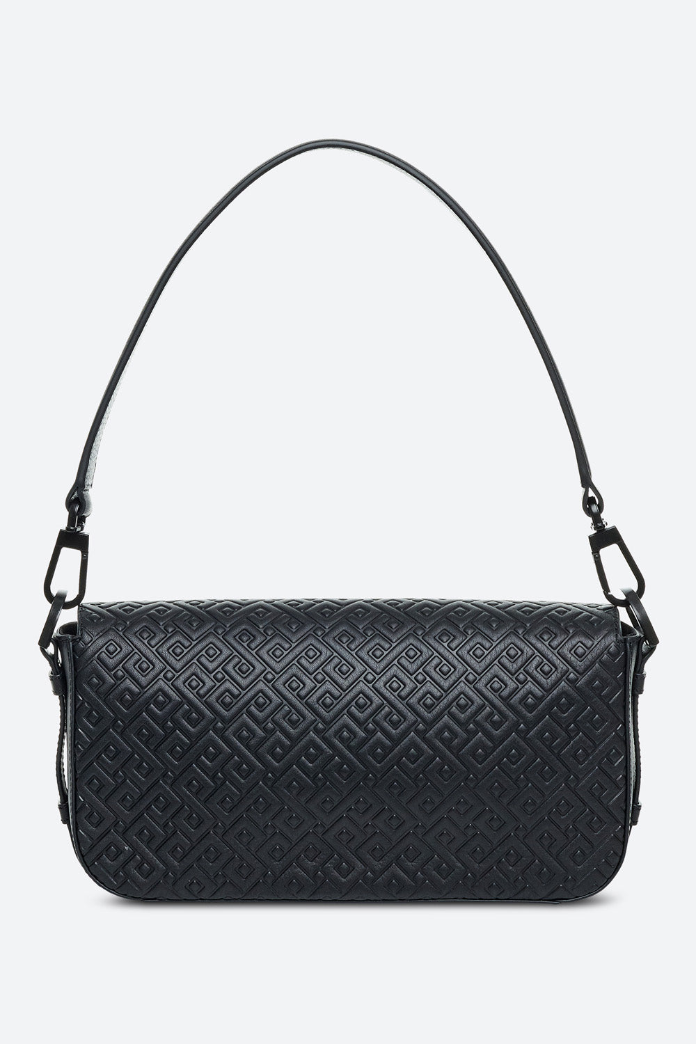 Malvina Baguette Handbag in Black with Matte Black Hardware