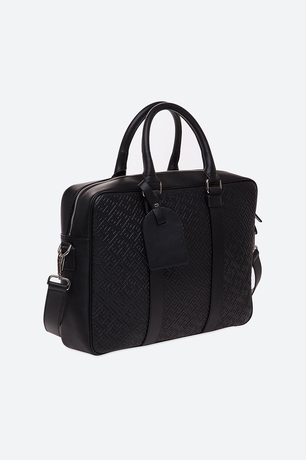 Lobos Briefcase, Embossed in Black