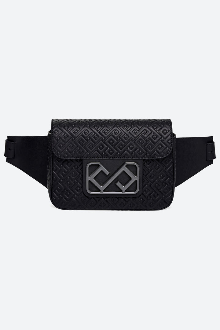 Soledad Leather Belt Bag in Black, with Matte Black Hardware