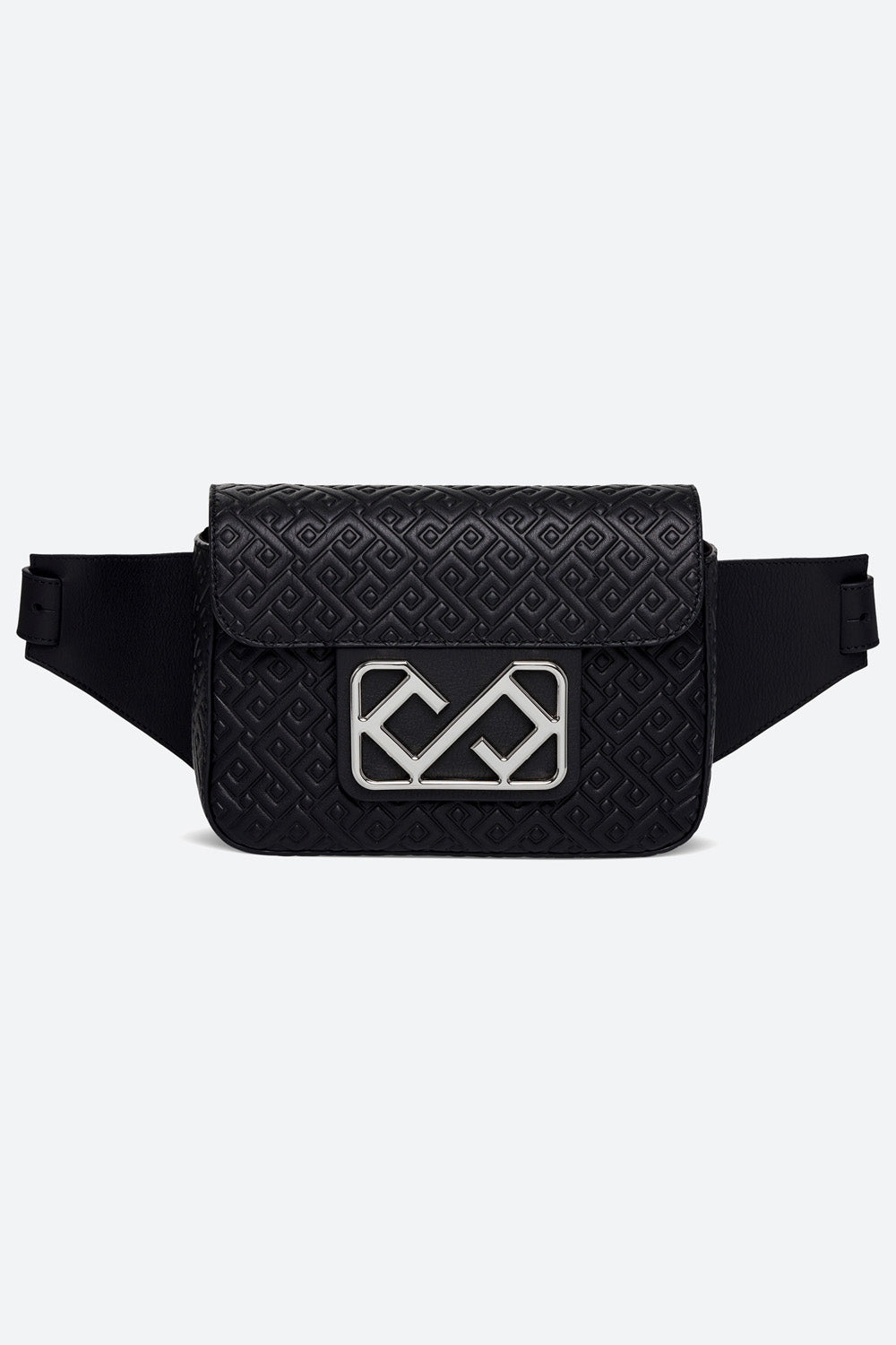 Soledad Leather Belt Bag in Black, with Polished Chrome Hardware