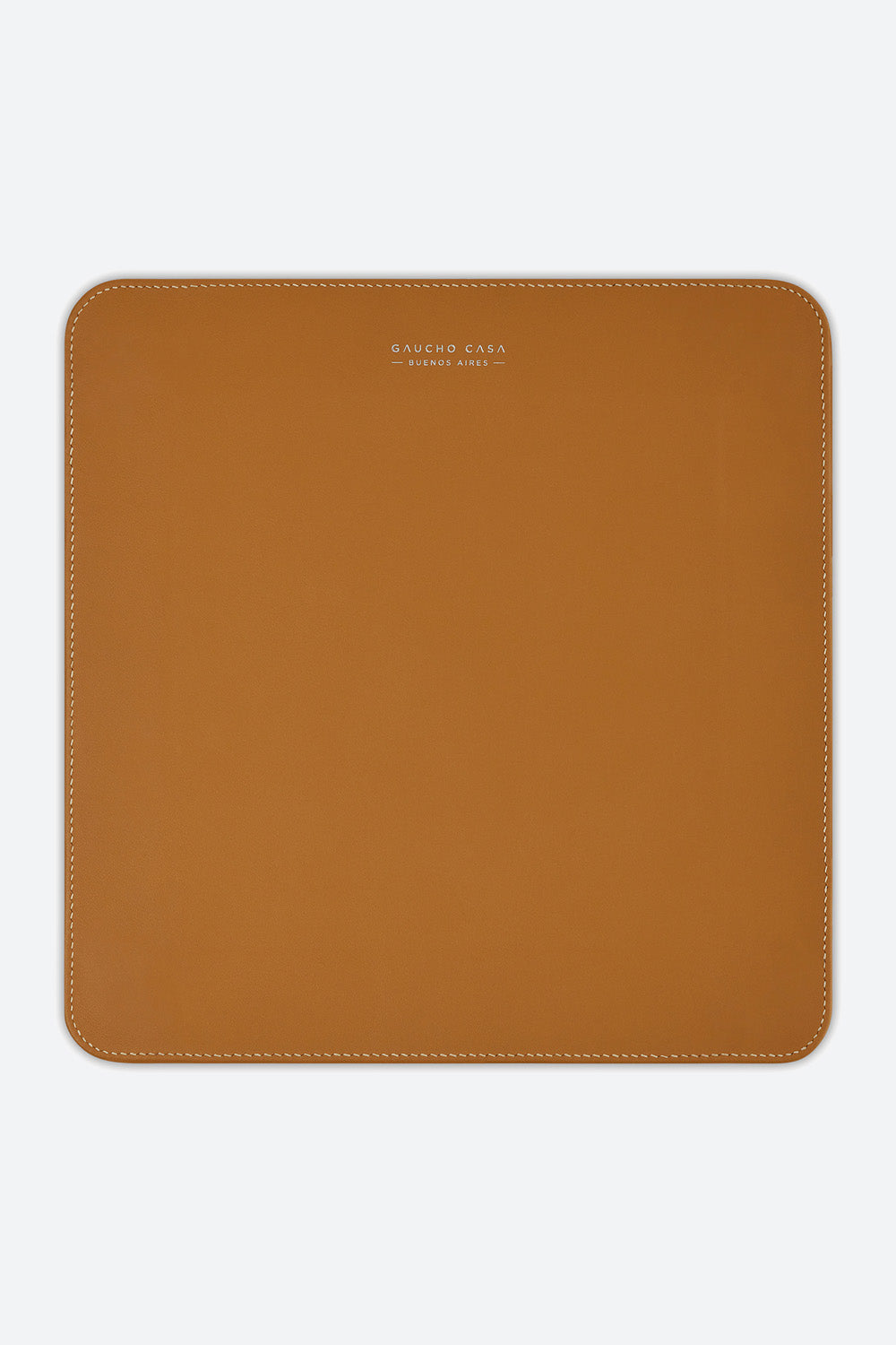Large Square Leather Valet Tray in Apricot