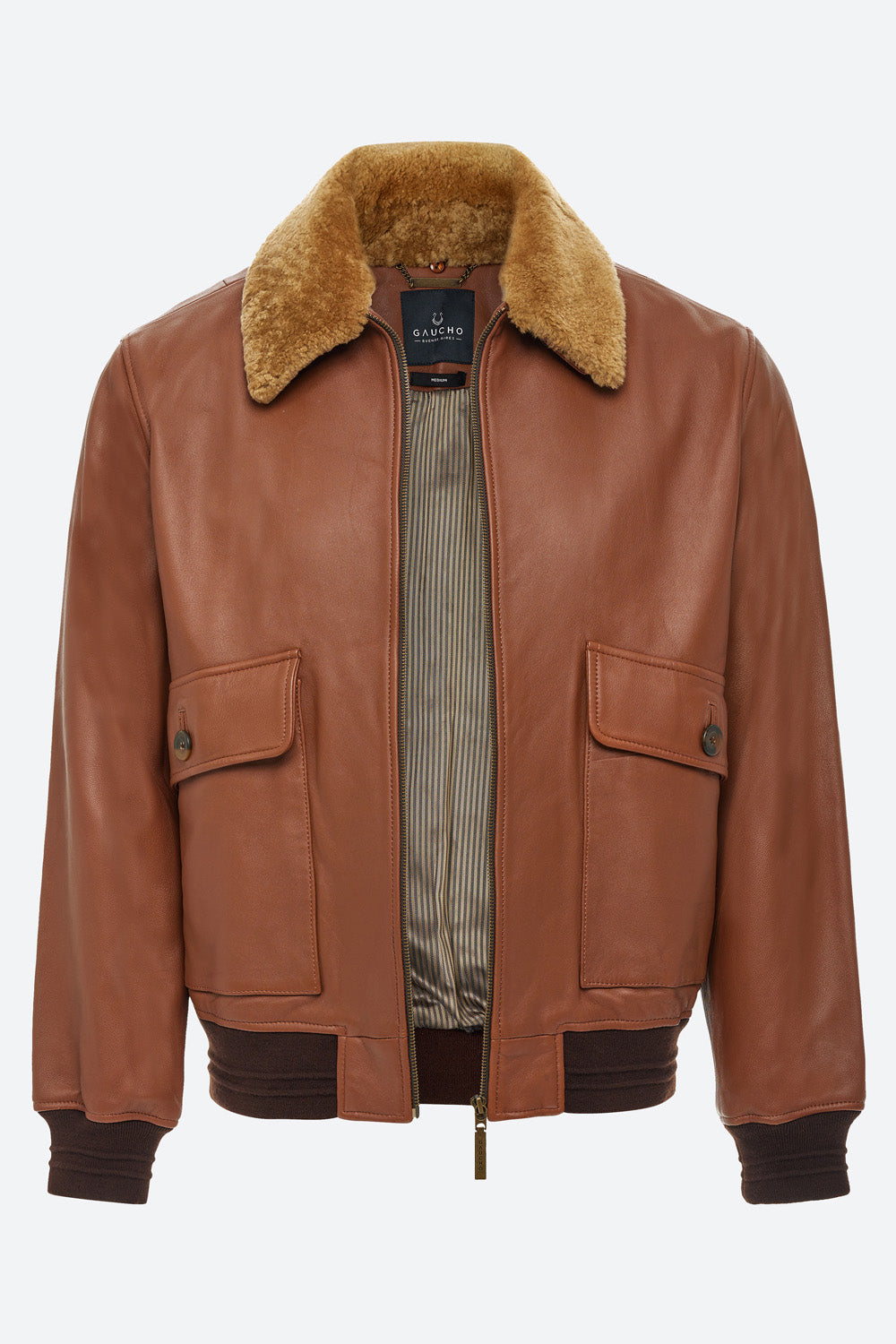 Art Basel Inspired Gurruchaga Bomber in Cognac