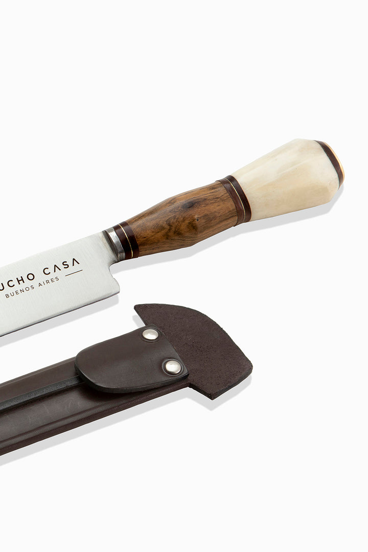 Gaucho Casa Tandil Gaucho Knife With Combined Bone and Guayubira Wood Handle and Stainless-Steel Blade