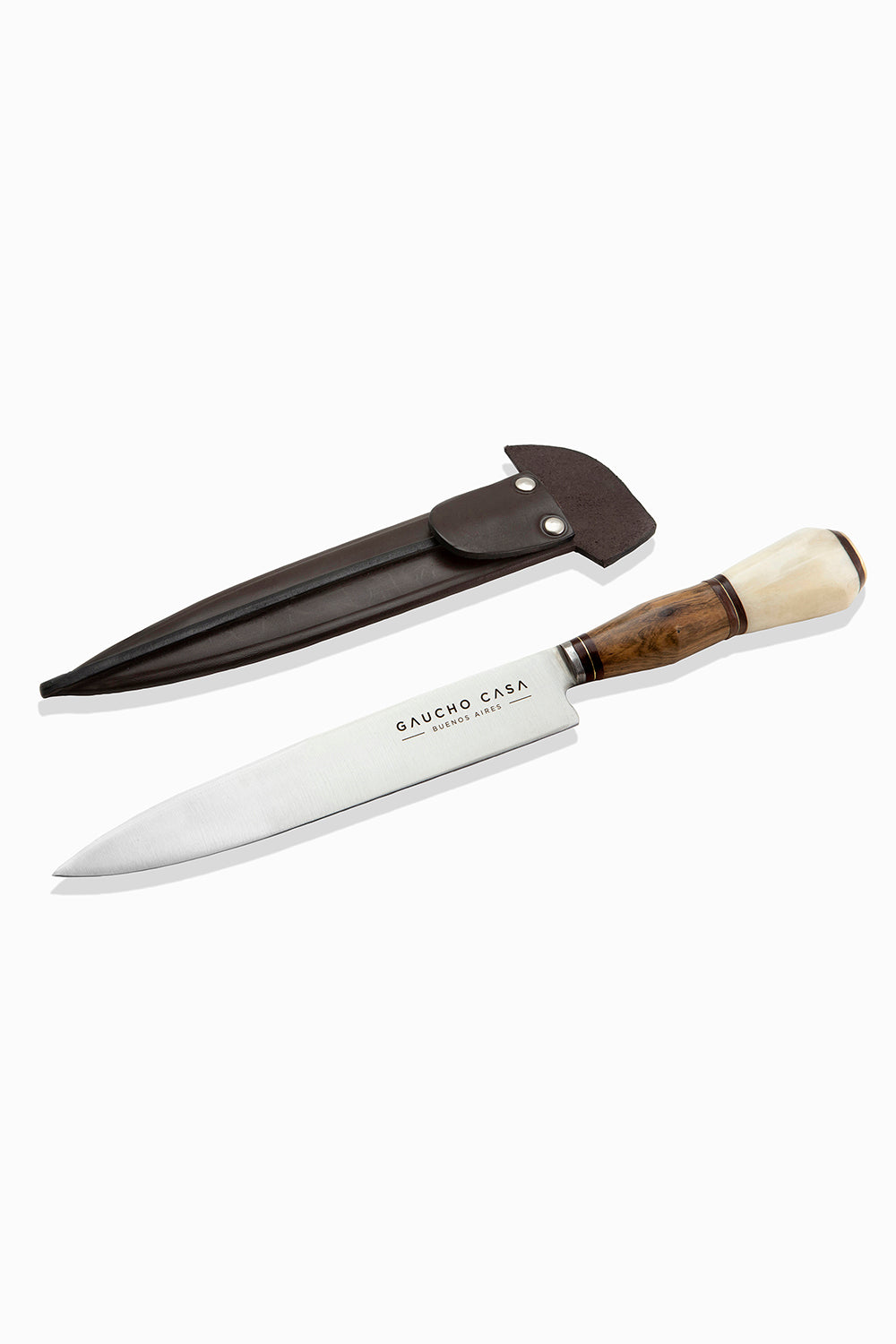 Gaucho Casa Tandil Gaucho Knife With Combined Bone and Guayubira Wood Handle and Stainless-Steel Blade