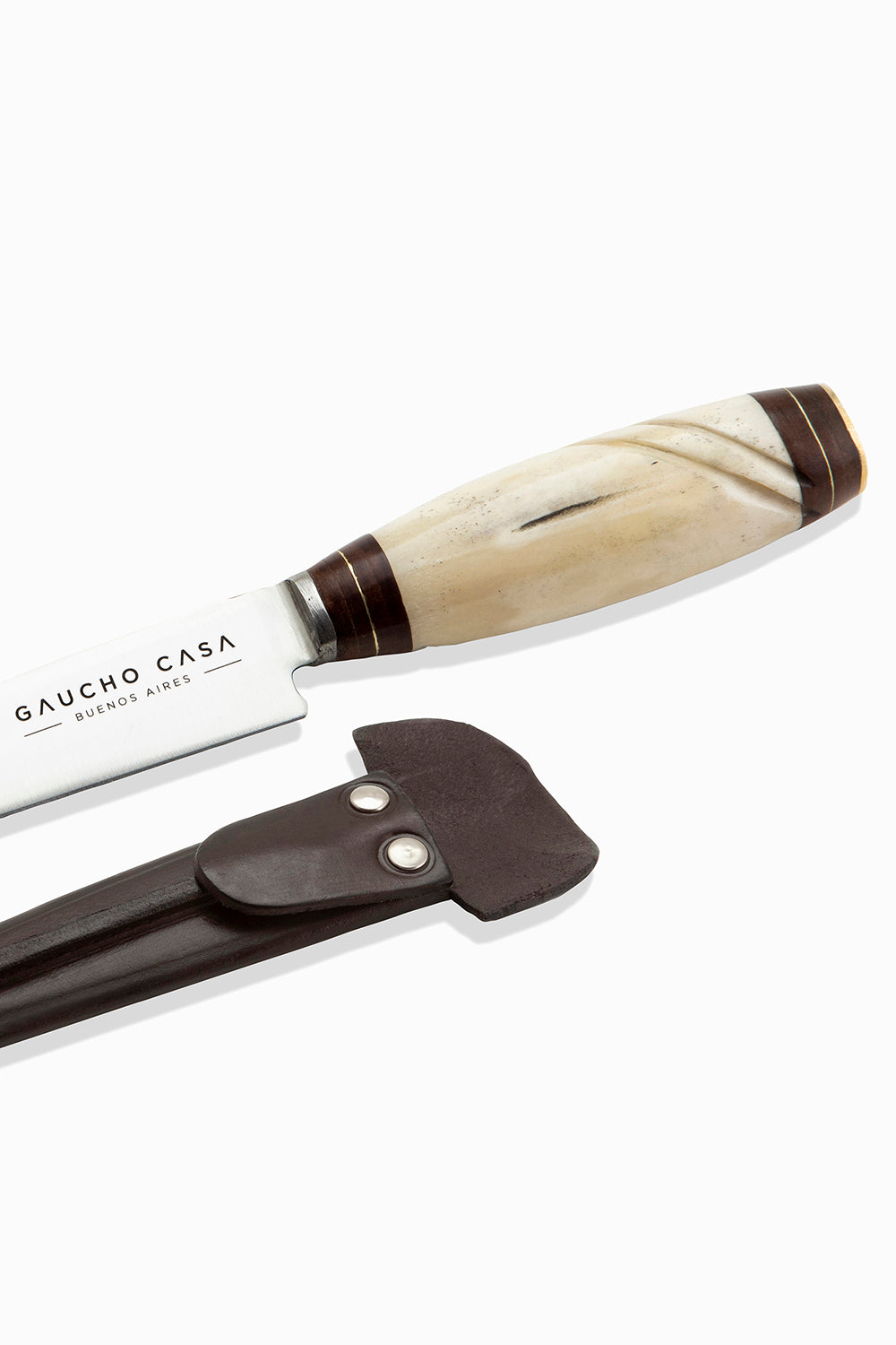 Gaucho Casa Tandil Gaucho Knife With Cow-Bone Handle and Stainless-Steel Blade