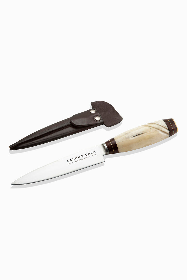 Gaucho Casa Tandil Gaucho Knife With Cow-Bone Handle and Stainless-Steel Blade