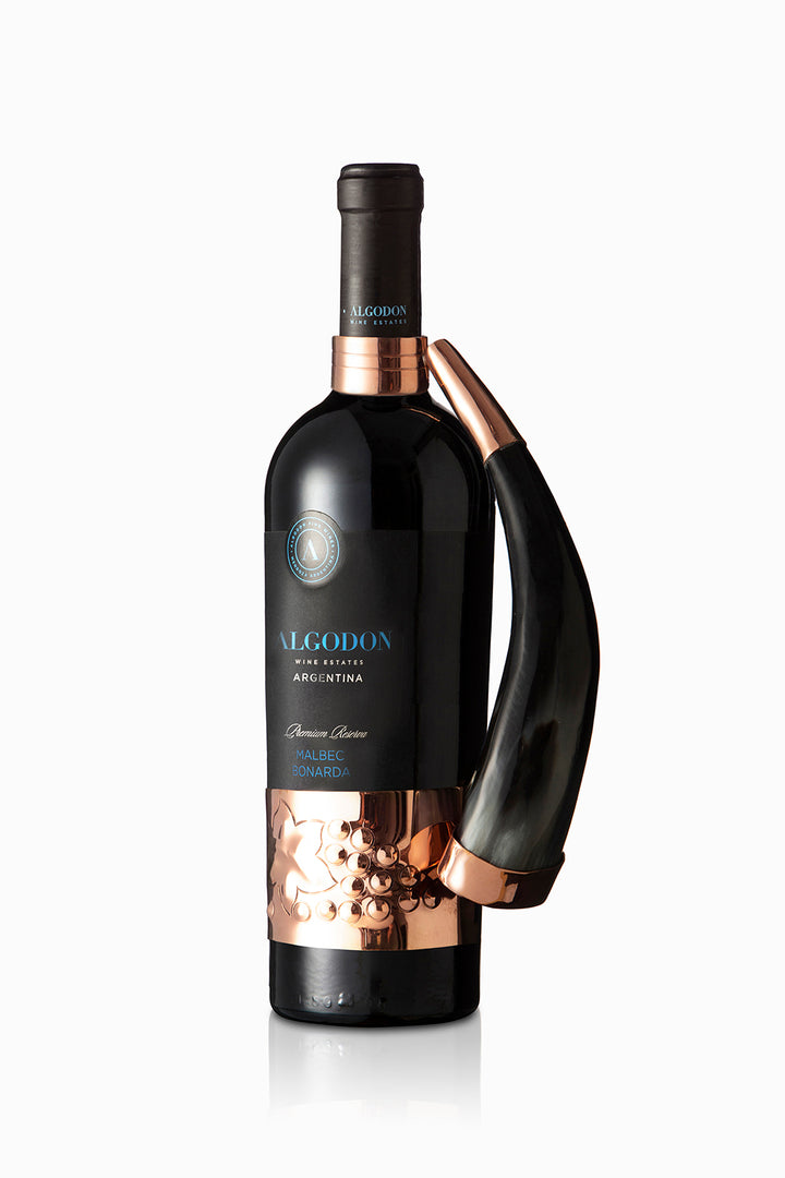 Palpala Wine Bottle Holder, Polished Copper