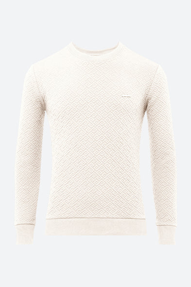 Men's Laprida Gaucho Pattern Sweatshirt in Cream