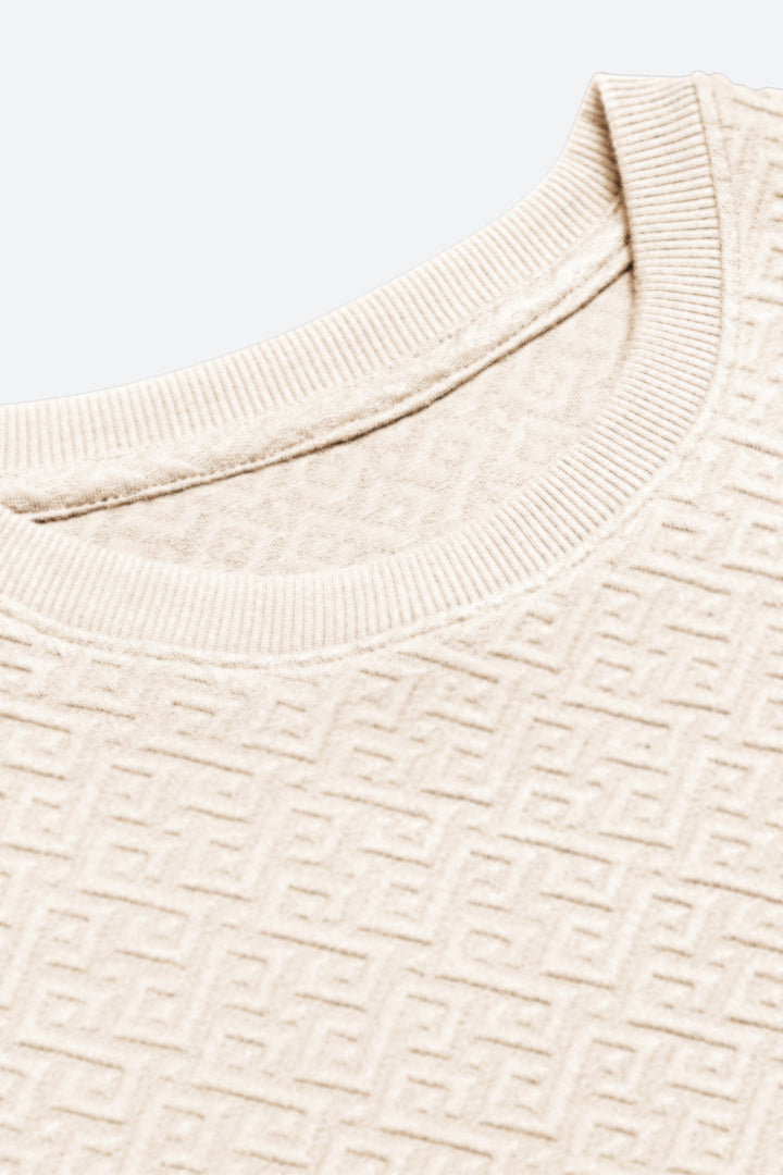 Men's Laprida Gaucho Pattern Sweatshirt in Cream