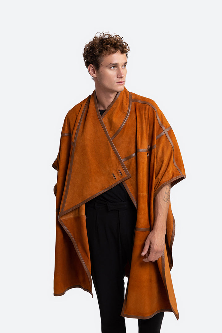 Men’s Alvaro Suede Cape in Tan