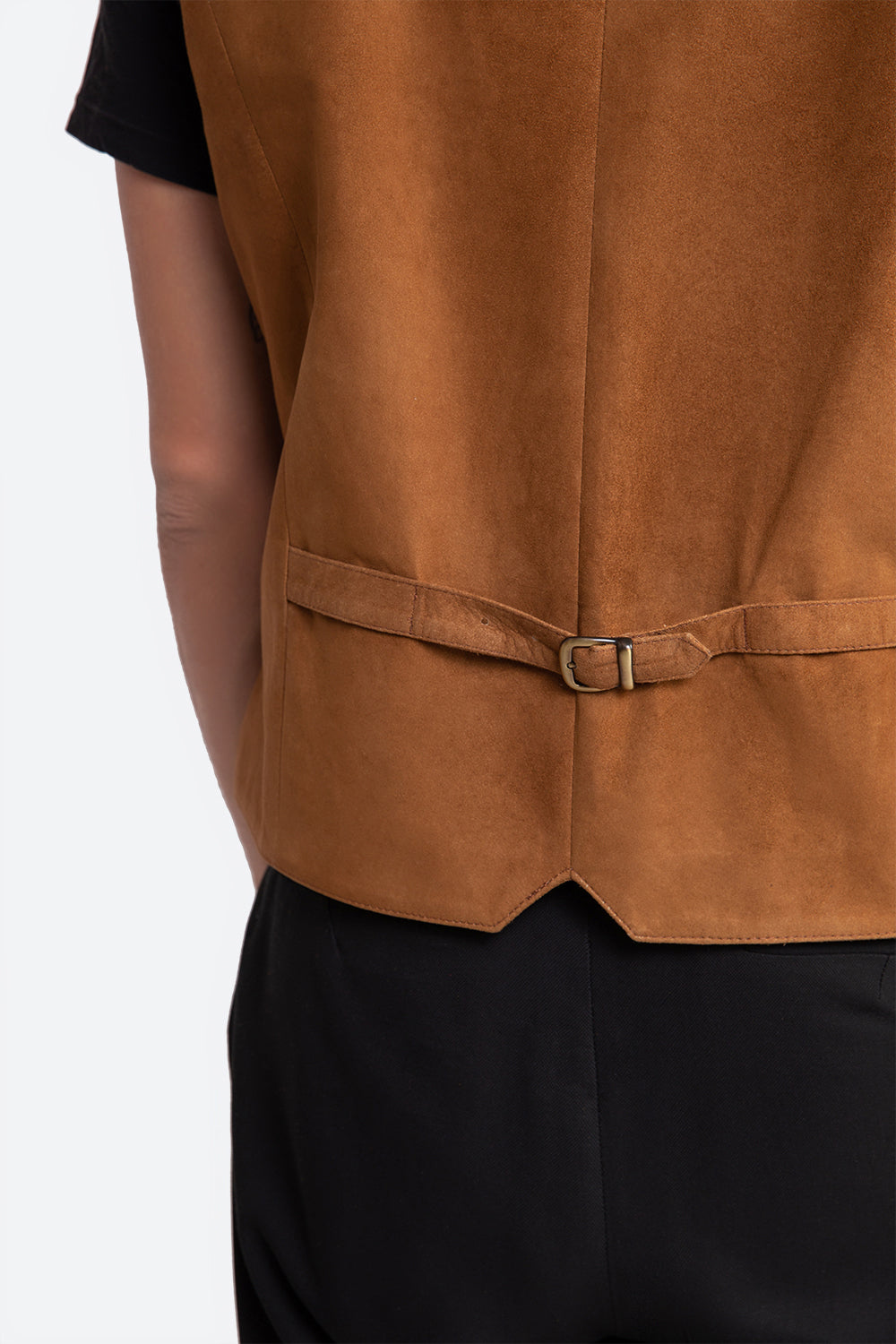 Jeronimo Suede Vest in Tan