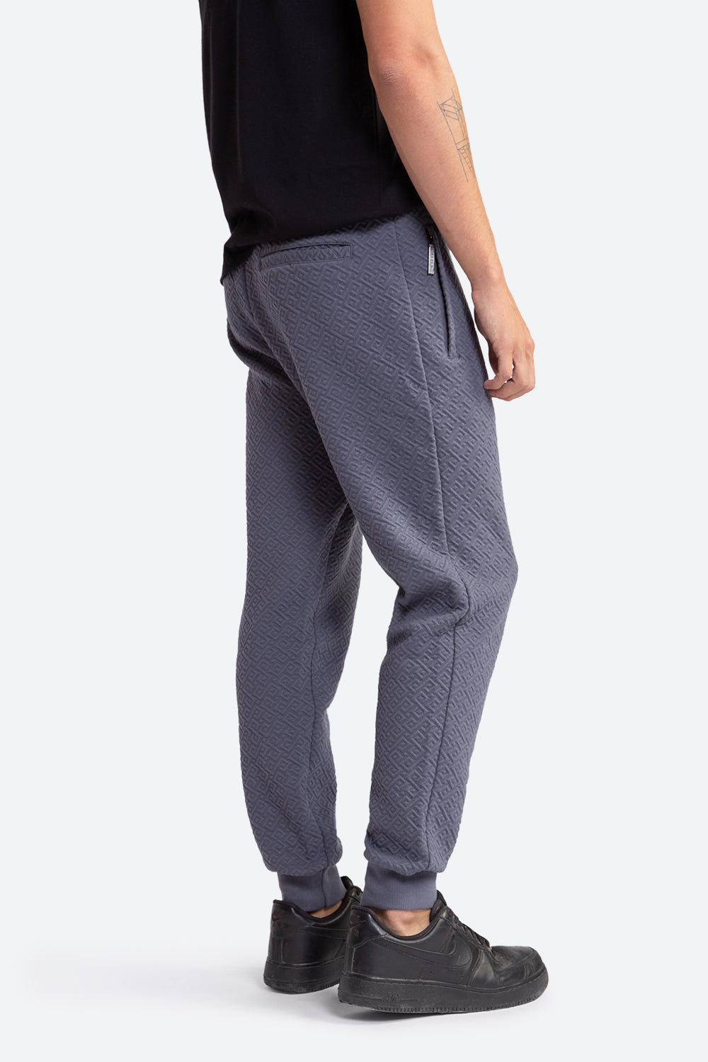 Men's Belgrano Gaucho Pattern Track Pants in Slate