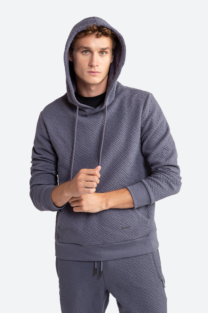 Men's Gorriti Gaucho Pattern Hoodie in Slate