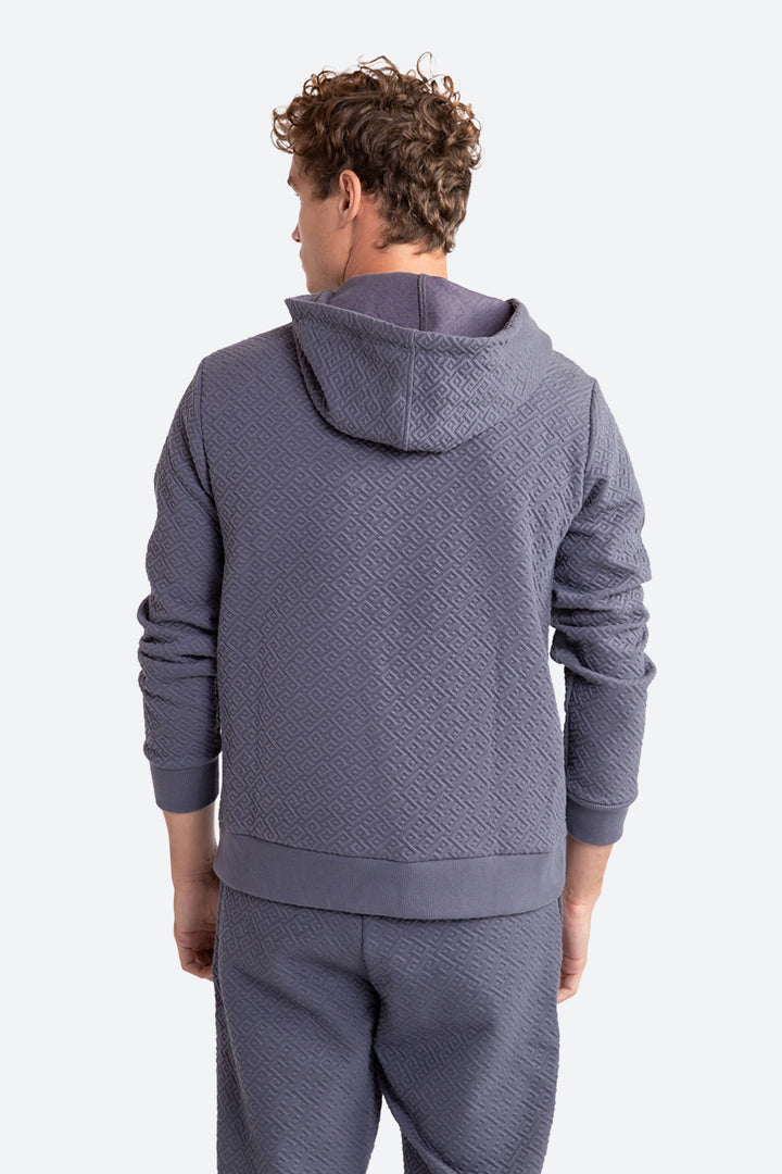 Men's Gorriti Gaucho Pattern Hoodie in Slate