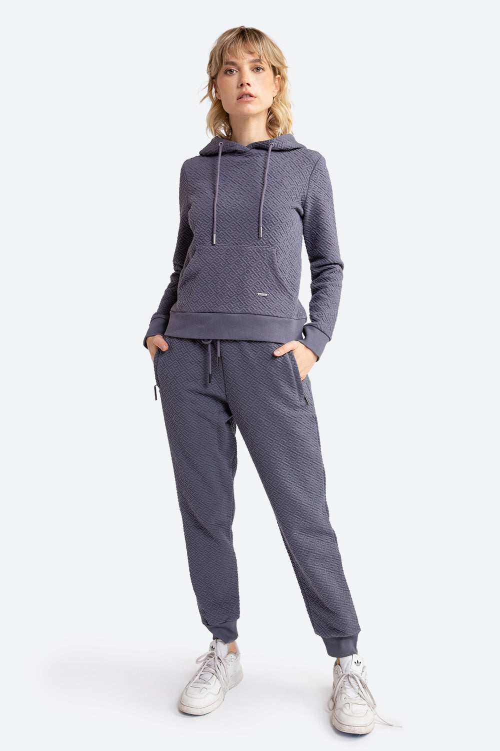 Women's Belgrano Gaucho Pattern Track Pants in Slate