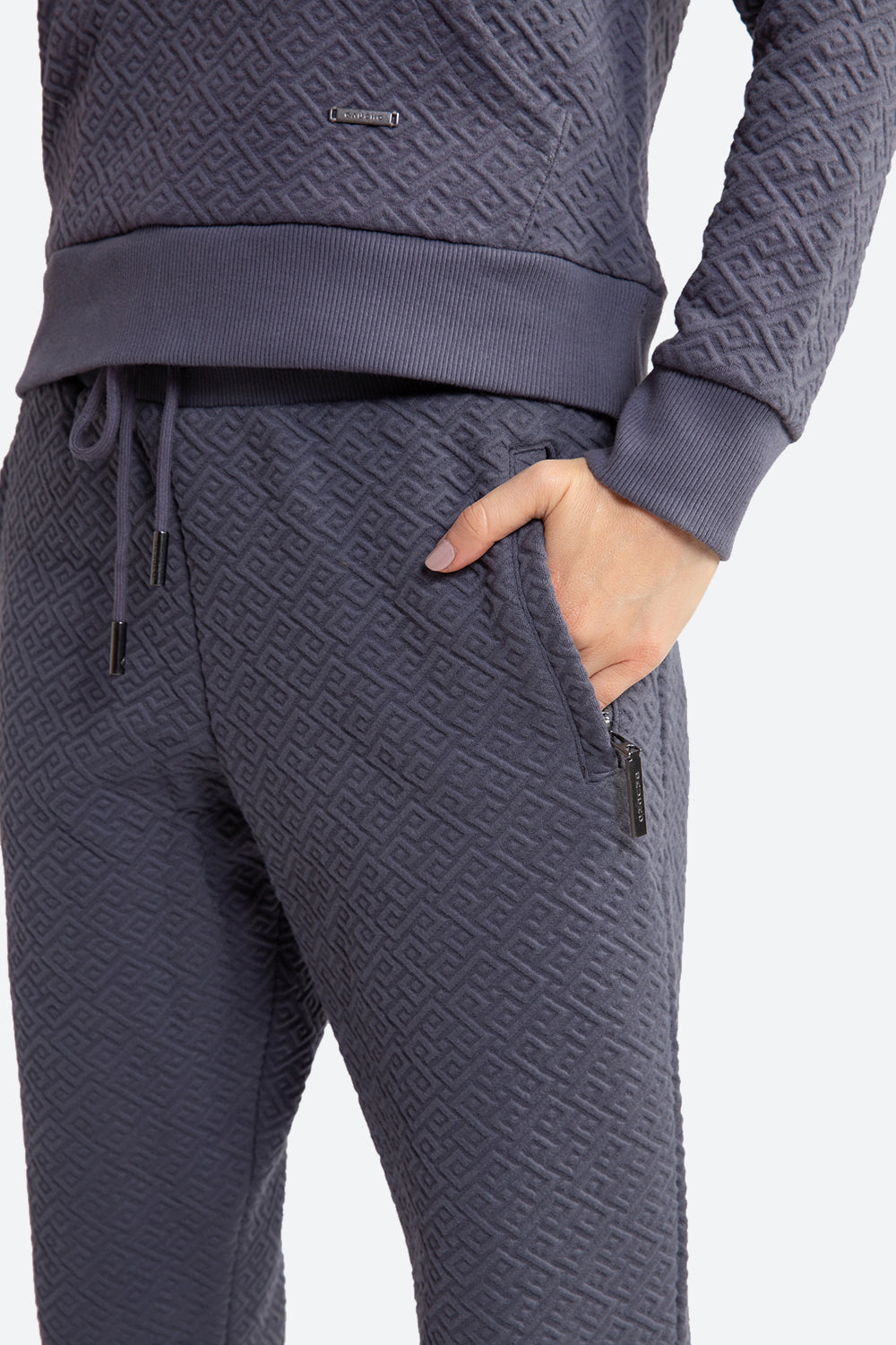 Women's Belgrano Gaucho Pattern Track Pants in Slate