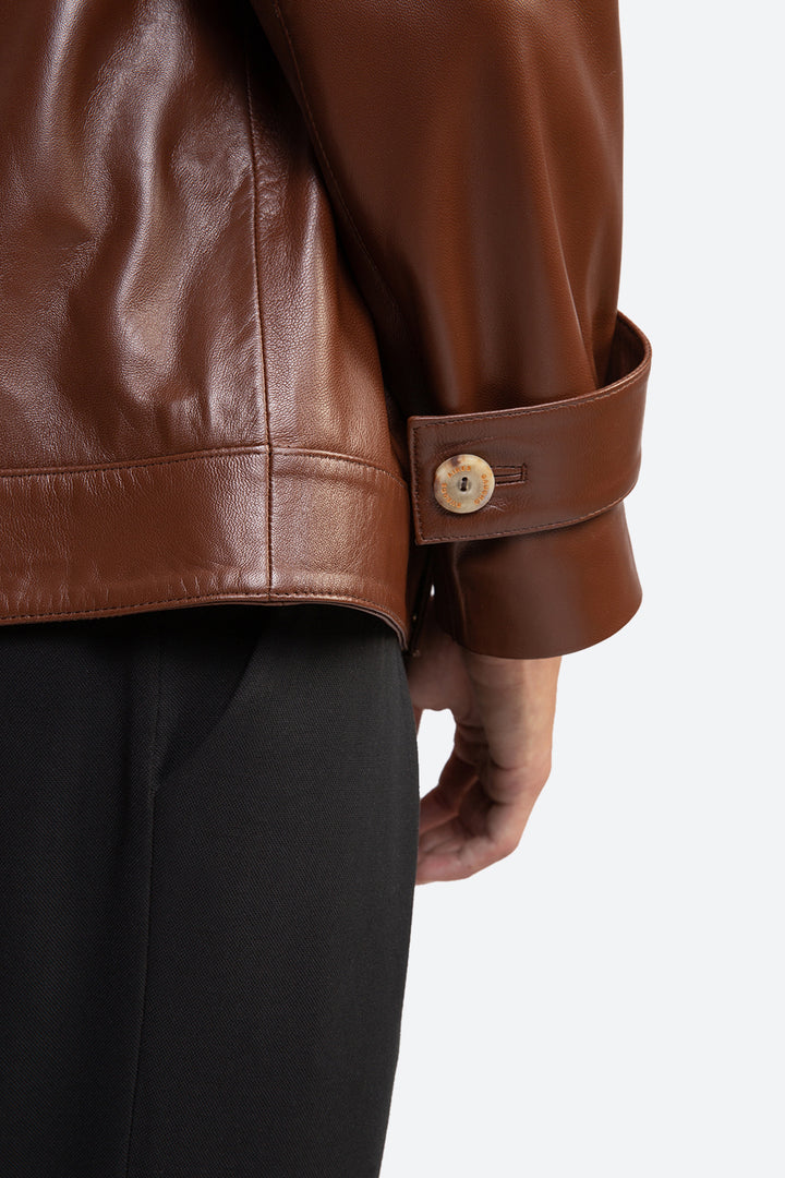 Fausto Leather Trench Jacket