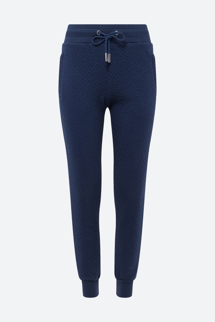 Women's Belgrano Gaucho Pattern Track Pants in Navy