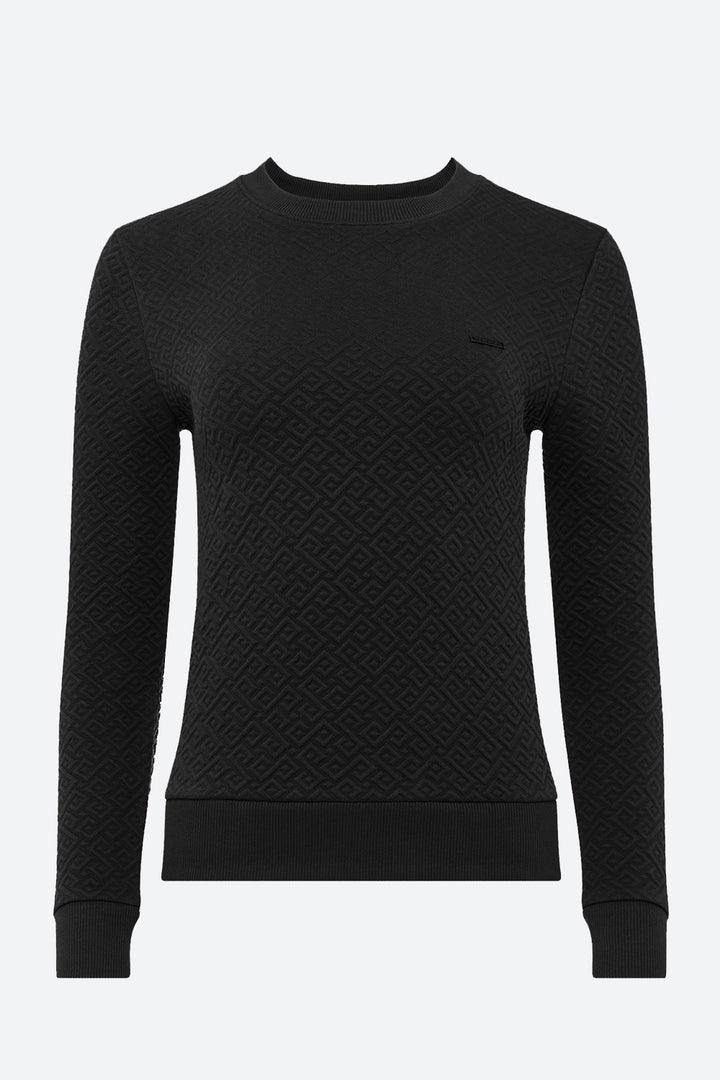 Women's Laprida Gaucho Pattern Sweatshirt in Black