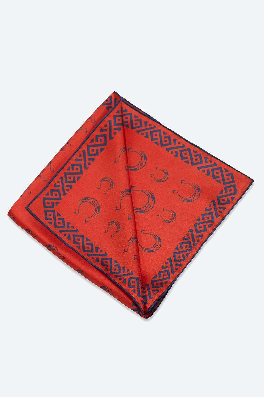 Silk Herradura Pocket Square in Red