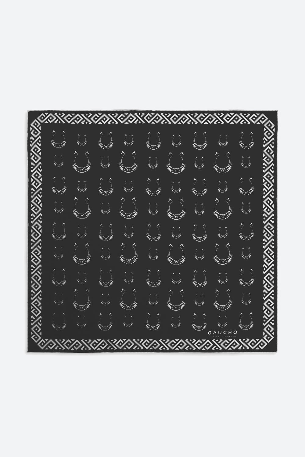 Silk Herradura Pocket Square in Black