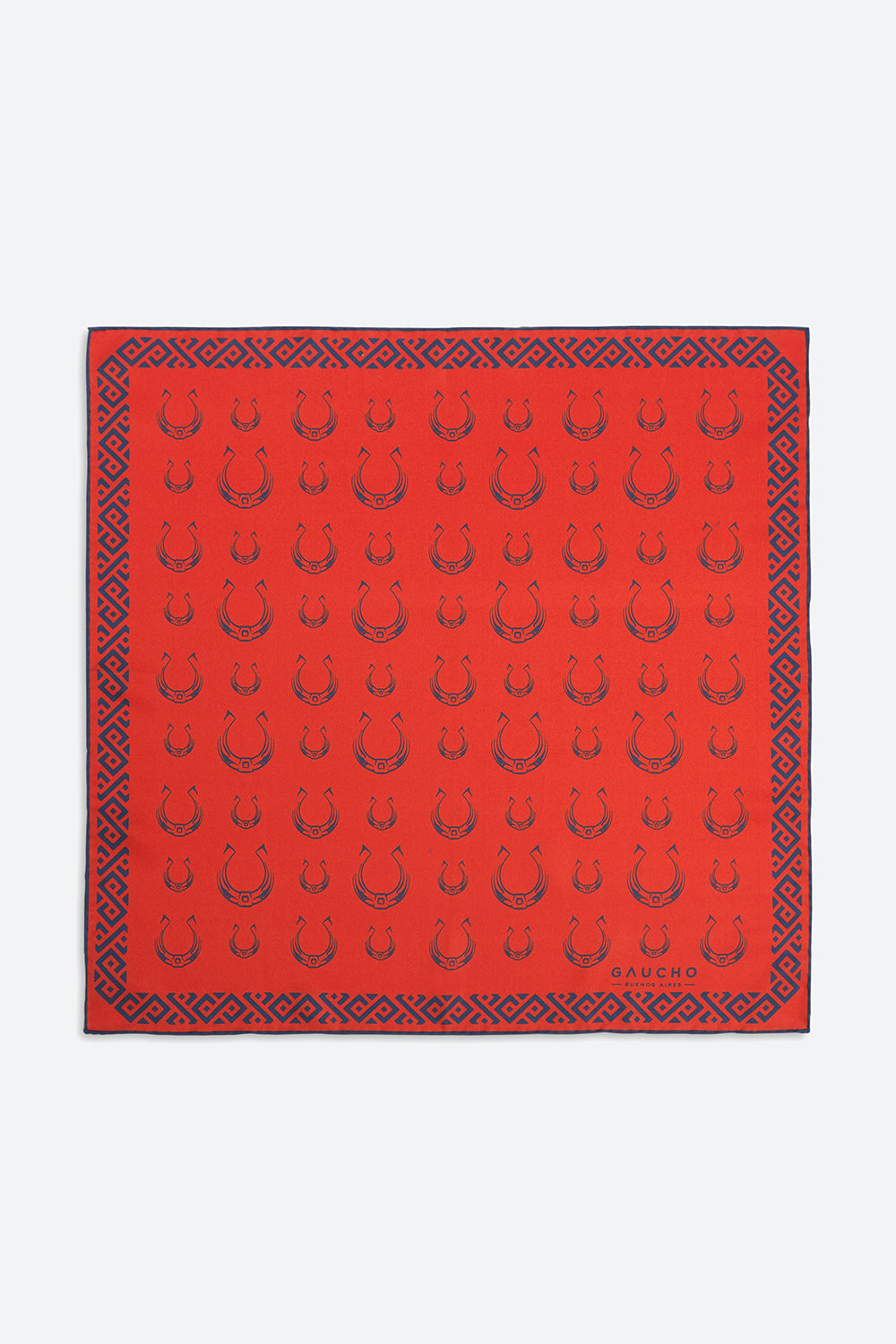 Silk Herradura Pocket Square in Red