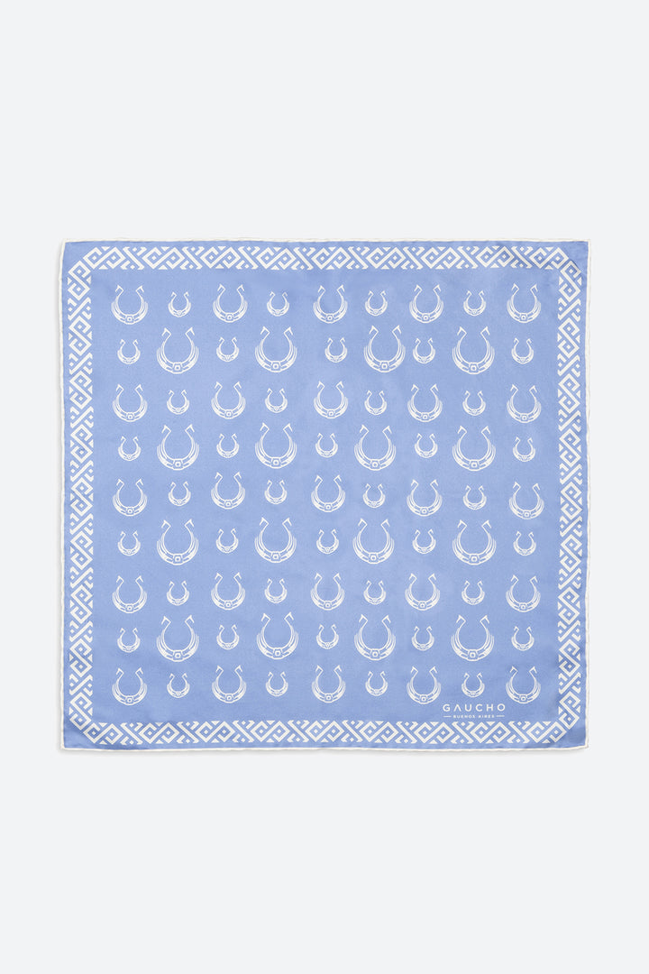 Silk Herradura Pocket Square in Blue