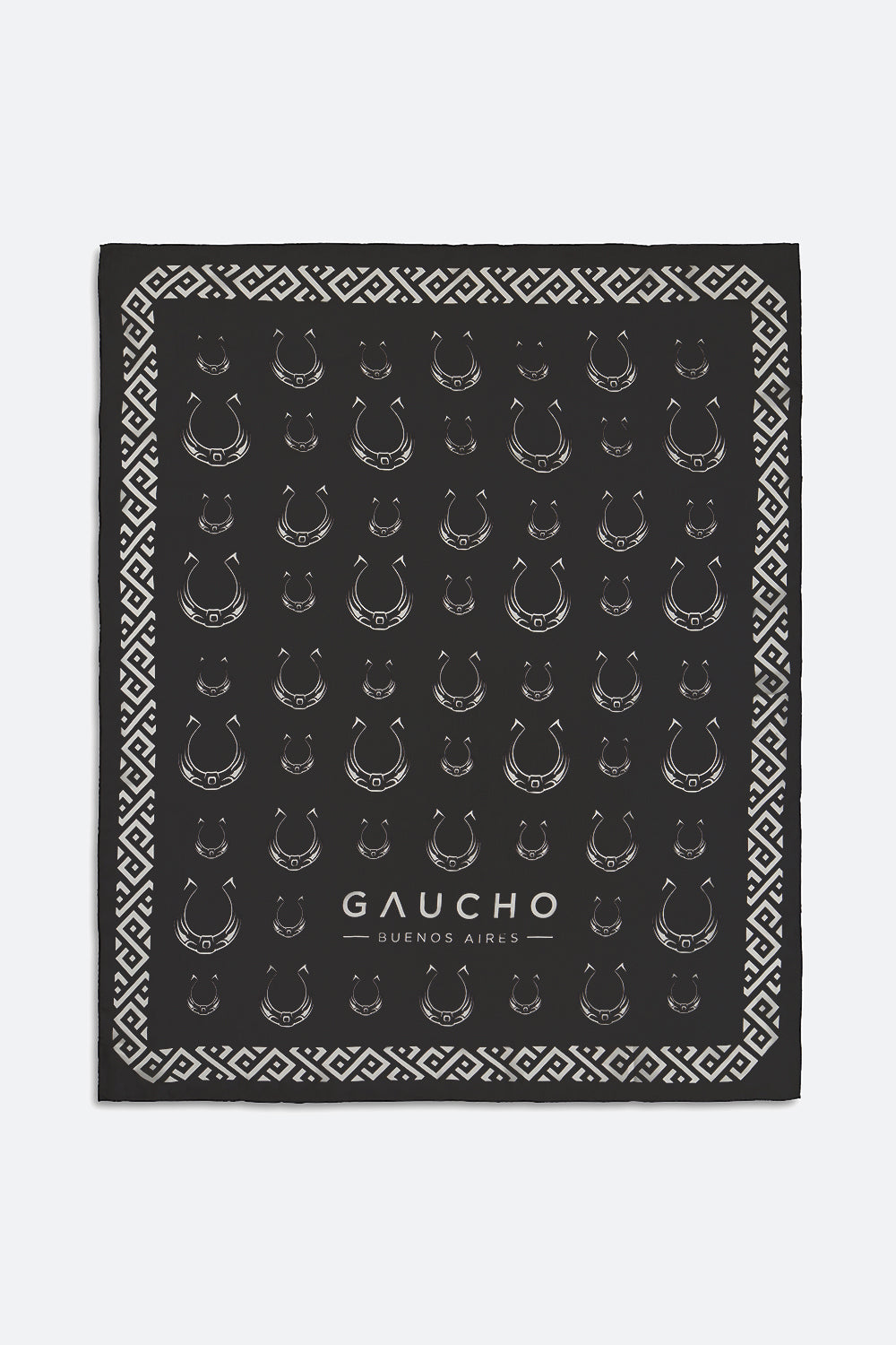 Men's Hand-finished Icon Silk Scarf in Black