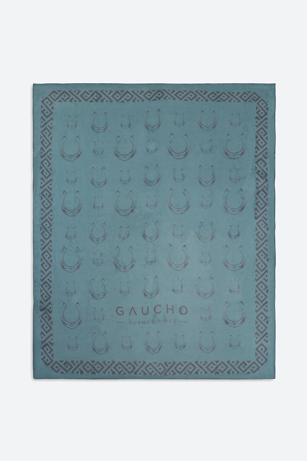 Hand-finished Icon Silk Scarf in Teal