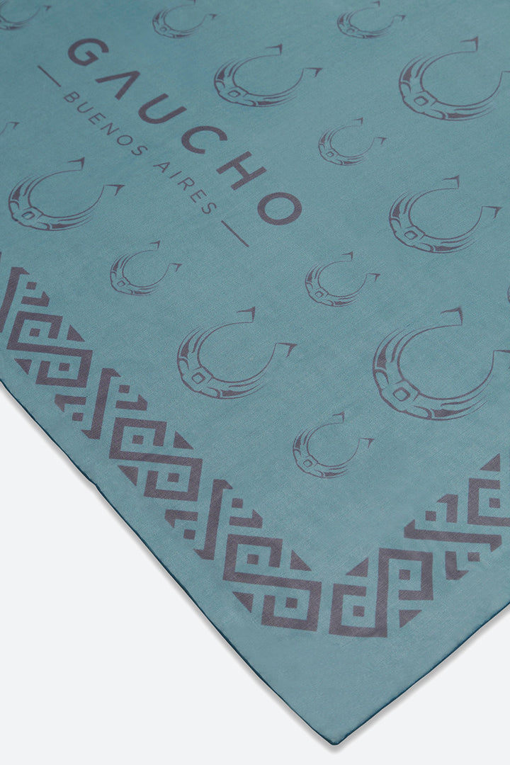 Hand-finished Icon Silk Scarf in Teal