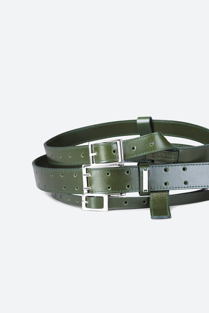 Corset Ushuaia Leather Belt in Green