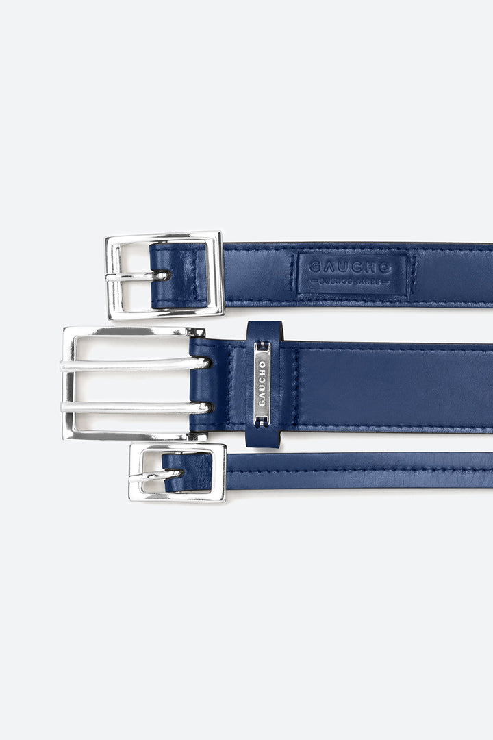 Corset Ushuaia Leather Belt in Navy